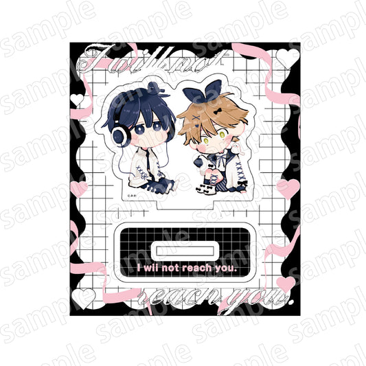 I Cannot Reach You (Black & Pink ver.) Deformed Acrylic Stand