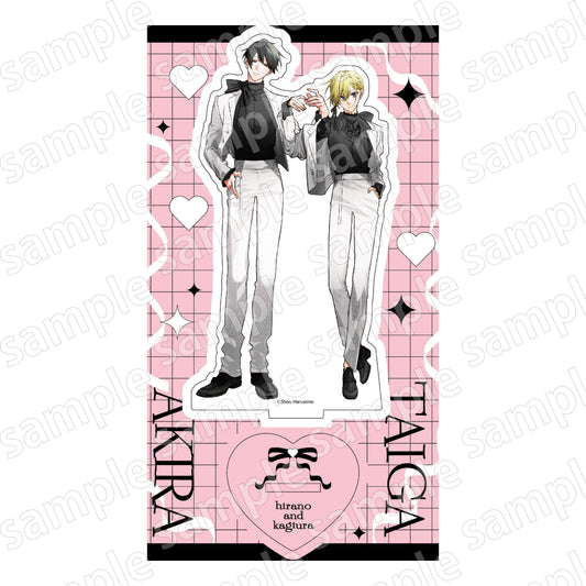 Hirano and Kagiura (Black & Pink ver.) Acrylic Stand