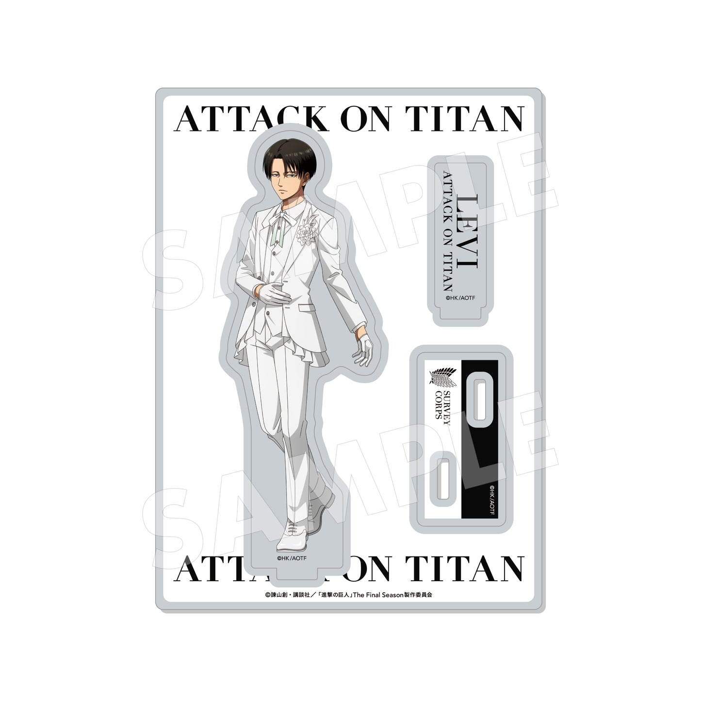 Attack on Titan (Black & White ver.) Acrylic Stand [Levi Ackerman - White]