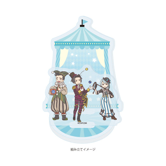Ace Attorney GraffArt (Circus ver.) Acrylic Stand Plate [Edgeworth & Gumshoe & Franziska]
