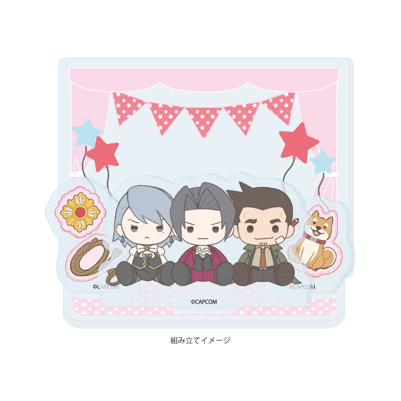 Ace Attorney Potenui Acrylic Stand Plate [Edgeworth & Gumshoe & Franziska]