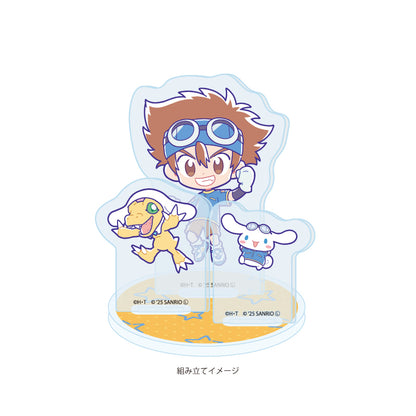 Digimon Adventure x Sanrio Characters Acrylic Stand Plate [Yagami Taichi & Agumon x Cinnamoroll]
