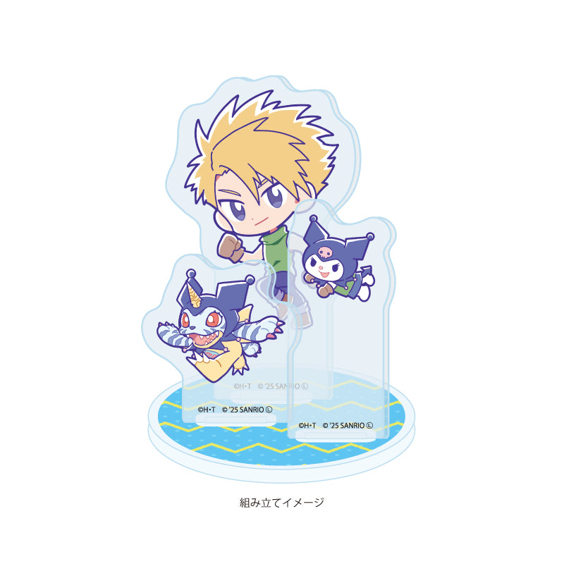 Digimon Adventure x Sanrio Characters Acrylic Stand Plate [Ishida Yamato & Gabumon x Kuromi]