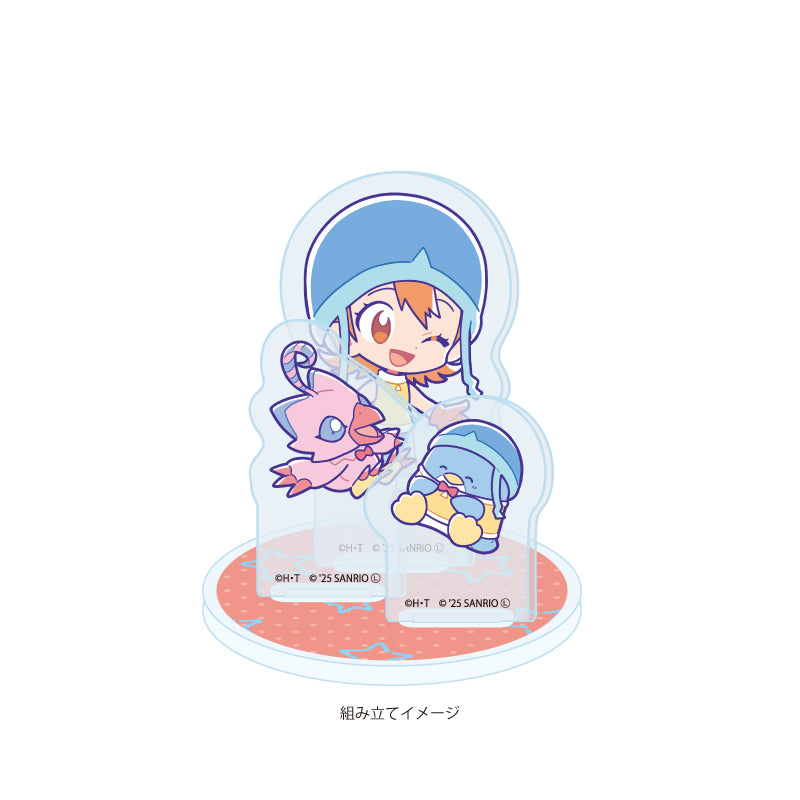 Digimon Adventure x Sanrio Characters Acrylic Stand Plate [Takenouchi Sora & Piyomon x Tuxedosam]