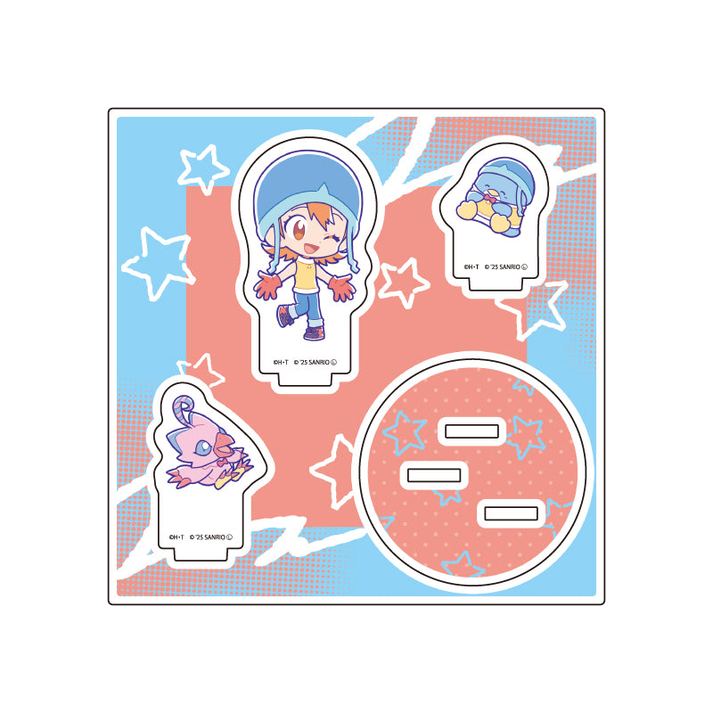 Digimon Adventure x Sanrio Characters Acrylic Stand Plate [Takenouchi Sora & Piyomon x Tuxedosam]