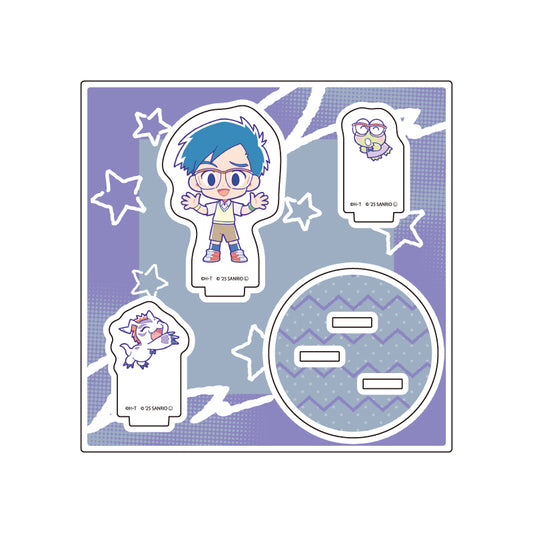 Digimon Adventure x Sanrio Characters Acrylic Stand Plate [Kido Joe & Gomamon x Keroppi]