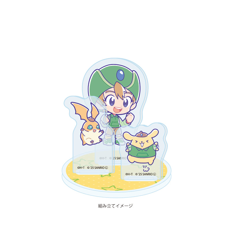 Digimon Adventure x Sanrio Characters Acrylic Stand Plate [Takaishi Takeru & Patamon x Pompompurin]