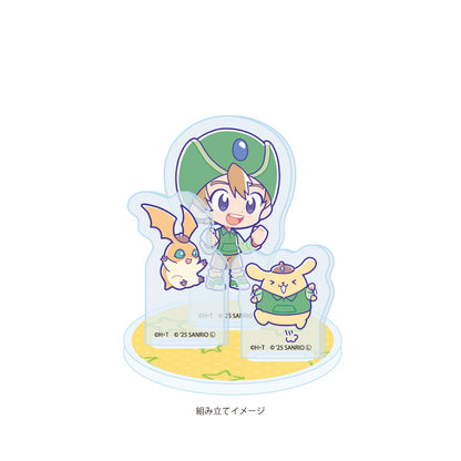 Digimon Adventure x Sanrio Characters Acrylic Stand Plate [Takaishi Takeru & Patamon x Pompompurin]