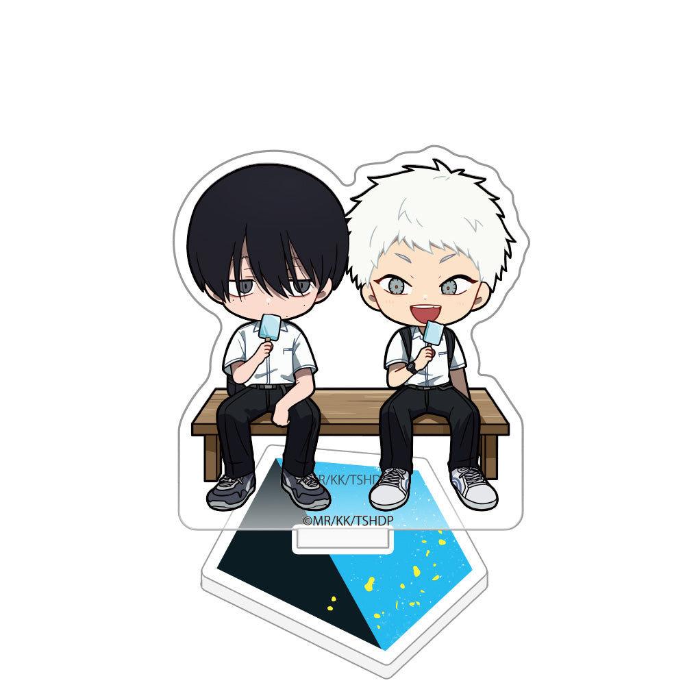 The Summer Hikaru Died Mini Chara Acrylic Stand [Yoshiki & Hikaru - School Uniform]