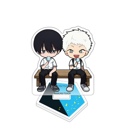 The Summer Hikaru Died Mini Chara Acrylic Stand [Yoshiki & Hikaru - School Uniform]