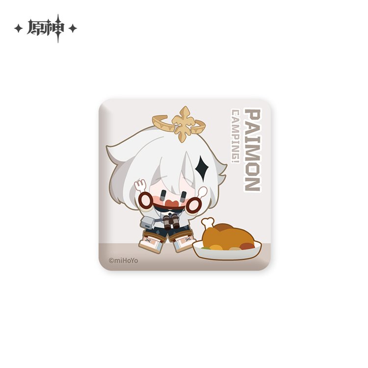 Genshin Impact "Relaxing Camping Series" Square-shaped Tin Badge [Paimon]