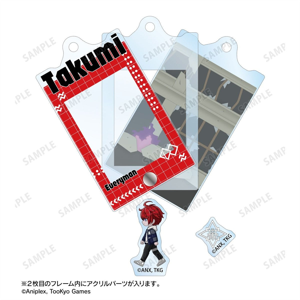 HUNDRED LINE -Last Defense Academy- Chibitoko (Ver. A) Trading Acrylic Keychain w/ Parts