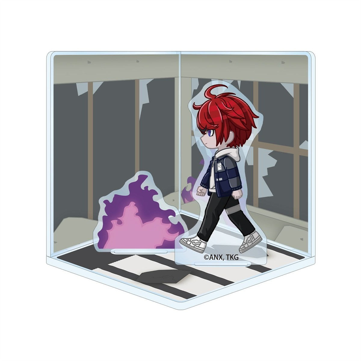 HUNDRED LINE -Last Defense Academy- Chibitoko Cube-shaped Acrylic Diorama [Takumi Sumino]