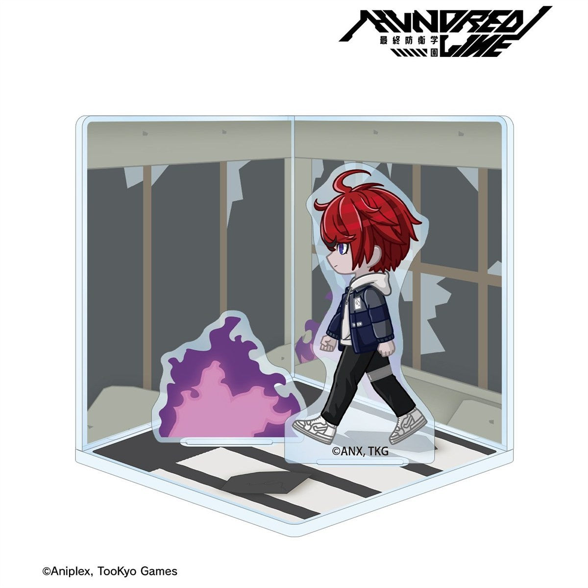 HUNDRED LINE -Last Defense Academy- Chibitoko Cube-shaped Acrylic Diorama [Takumi Sumino]