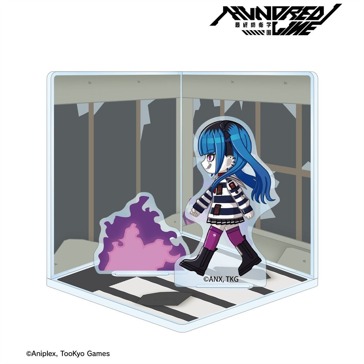 HUNDRED LINE -Last Defense Academy- Chibitoko Cube-shaped Acrylic Diorama [Darumi Amemiya]