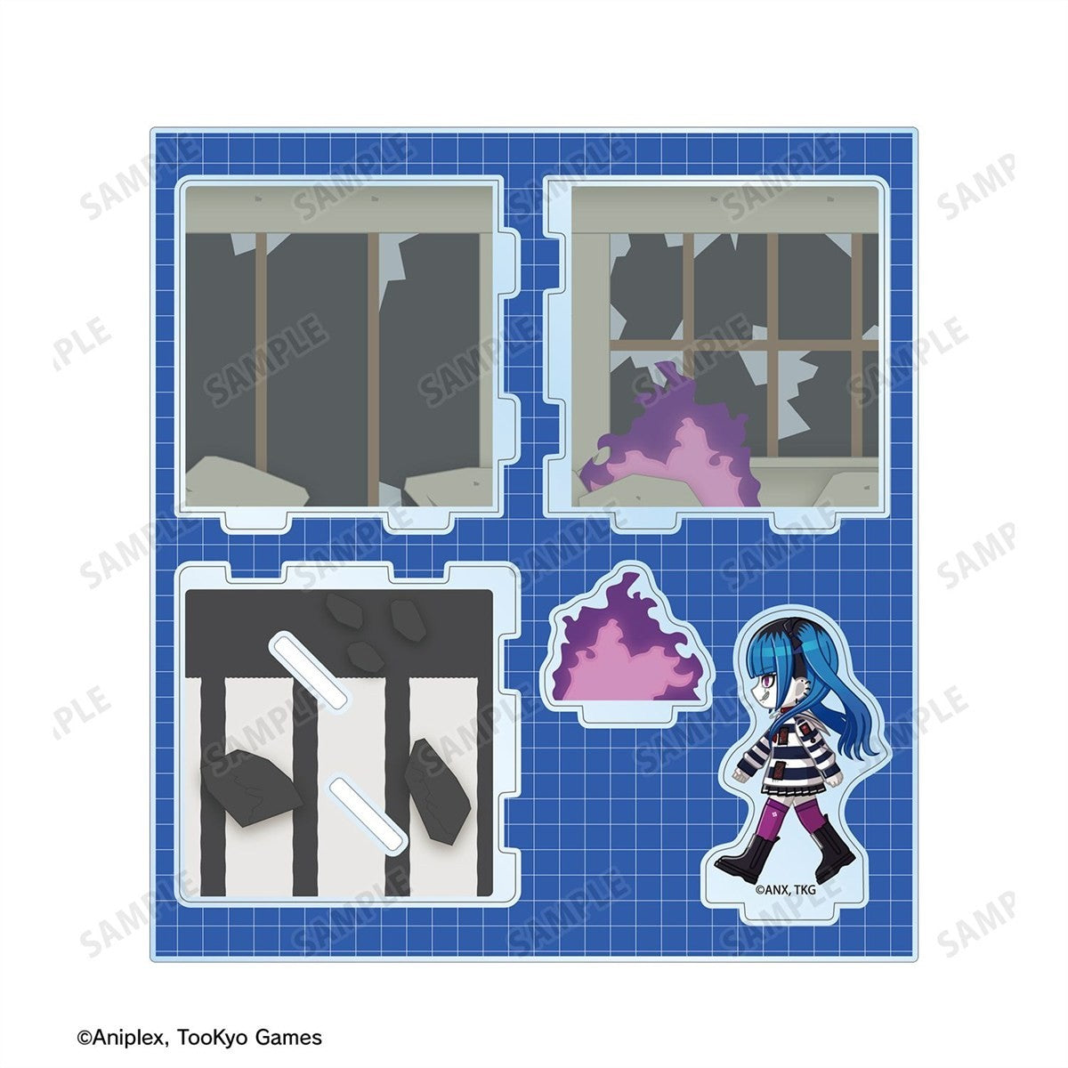 HUNDRED LINE -Last Defense Academy- Chibitoko Cube-shaped Acrylic Diorama [Darumi Amemiya]