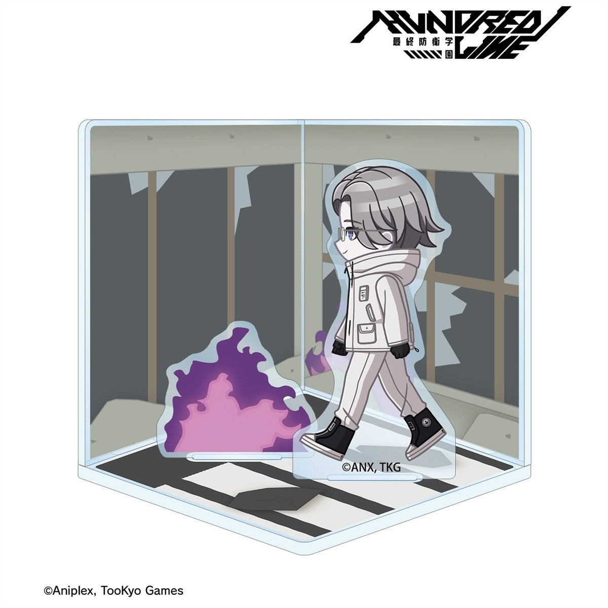 HUNDRED LINE -Last Defense Academy- Chibitoko Cube-shaped Acrylic Diorama [Eito Aotsuki]
