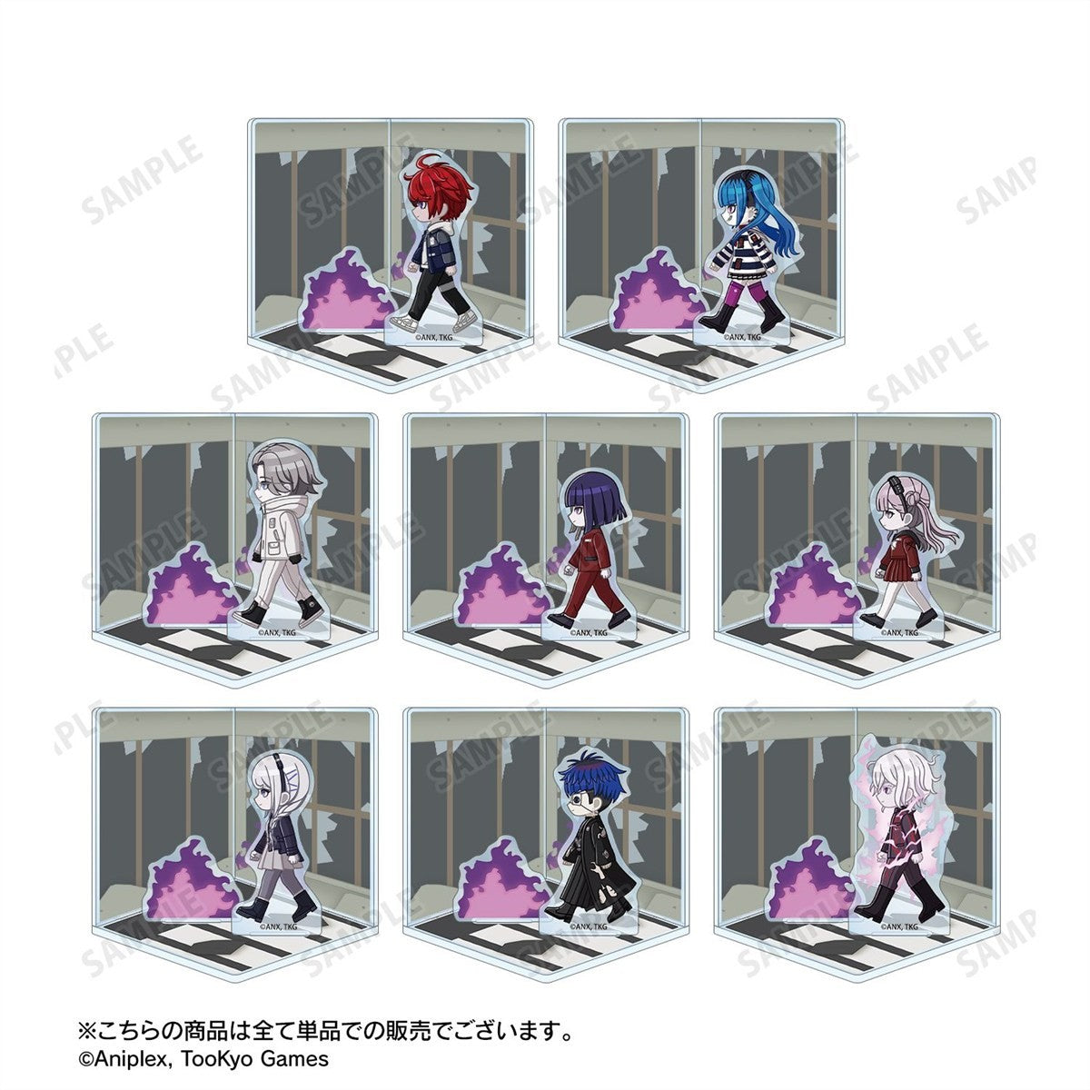 HUNDRED LINE -Last Defense Academy- Chibitoko Cube-shaped Acrylic Diorama [Darumi Amemiya]