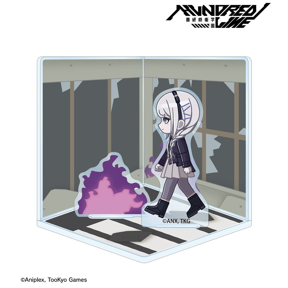 HUNDRED LINE -Last Defense Academy- Chibitoko Cube-shaped Acrylic Diorama [Nozomi Kirifuji]