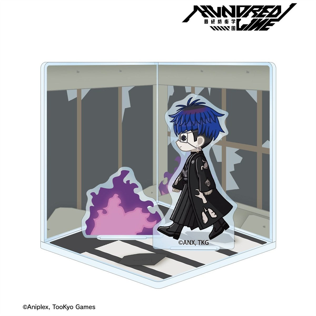HUNDRED LINE -Last Defense Academy- Chibitoko Cube-shaped Acrylic Diorama [Yugamu Omokage]