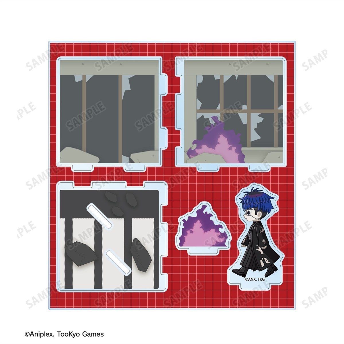 HUNDRED LINE -Last Defense Academy- Chibitoko Cube-shaped Acrylic Diorama [Yugamu Omokage]