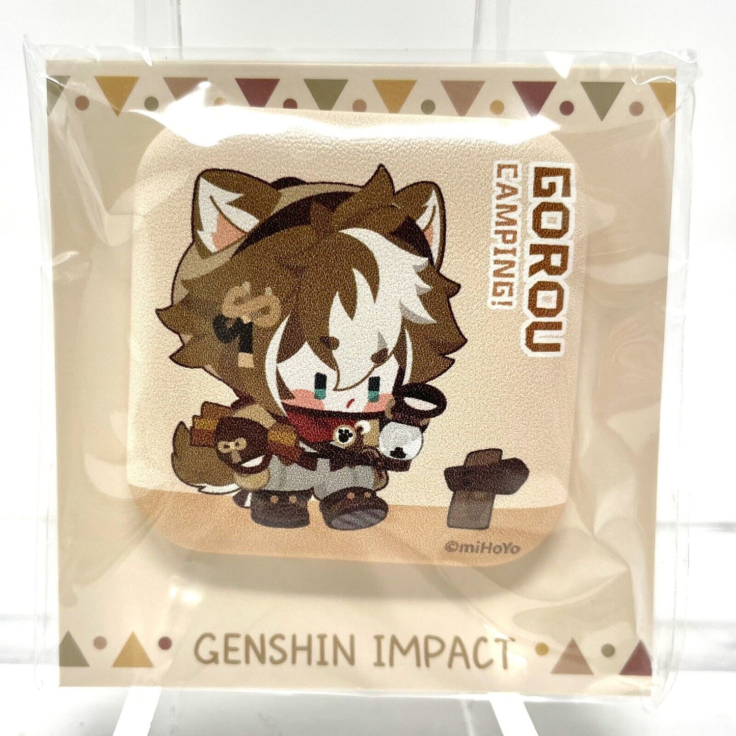 Genshin Impact "Relaxing Camping Series" Square-shaped Tin Badge [Gorou]