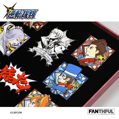 Fanthful Ace Attorney 456 Enamel Pin Badge Set