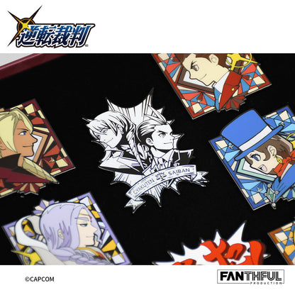 Fanthful Ace Attorney 456 Enamel Pin Badge Set