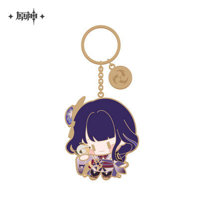 Genshin Impact Chara Metal Keychain [Raiden Shogun]