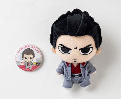 [ESTIMATED ARRIVAL MAR 2026] Yakuza Kiwami Character Nui Plush & Tin Badge Set [Kazuma Kiryu]