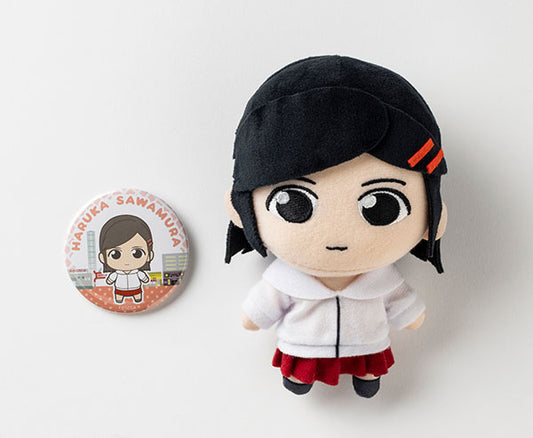 [ESTIMATED ARRIVAL MAR 2026] Yakuza Kiwami Character Nui Plush & Tin Badge Set [Haruka Sawamura]