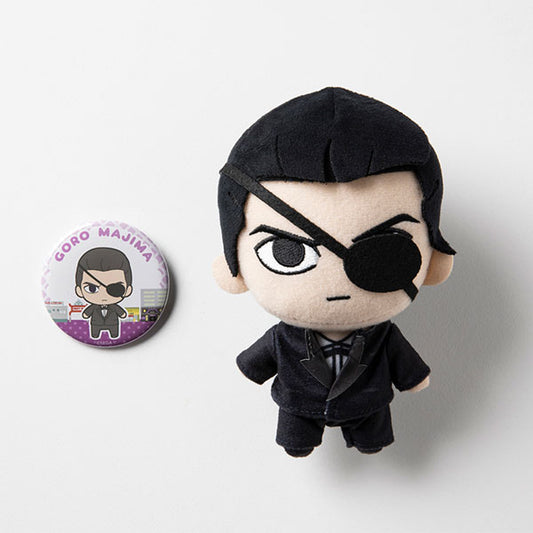 [ESTIMATED ARRIVAL MAR 2026] Yakuza 0 Character Nui Plush & Tin Badge Set [Goro Majima]