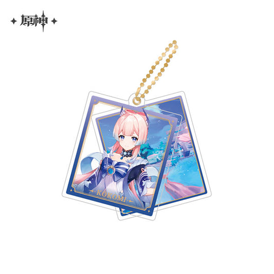 Genshin Impact Chara Double Acrylic Strap [Sangonomiya Kokomi]