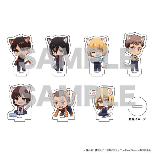 Attack on Titan Puchi Trading Mini Acrylic Stand [Cat ver.]