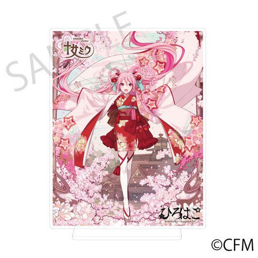 Sakura Miku x Hirohako 2024 Silver-backed Acrylic Plate Hakodate [Art by iXima]