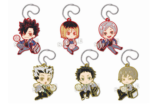 Haikyuu!! DefoRubber! Nekoma High / Fukurodani Academy Trading Rubber Keychain