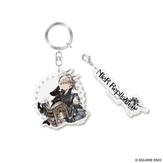 NieR Series 15th Anniversary Acrylic Keychain [Protag & Grimoire Weiss]