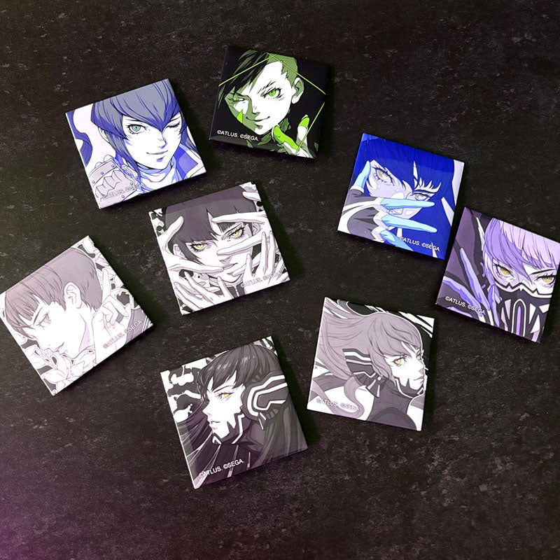 Shin Megami Tensei Series Commemorative Illustrations Trading Square Tin Badge