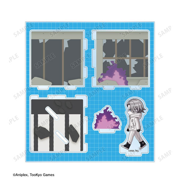 HUNDRED LINE -Last Defense Academy- Chibitoko Cube-shaped Acrylic Diorama [Eito Aotsuki]