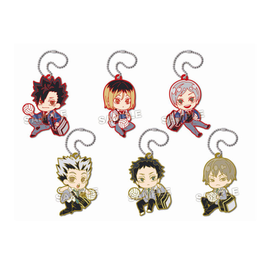 Haikyuu!! DefoRubber! Nekoma High / Fukurodani Academy Trading Rubber Keychain