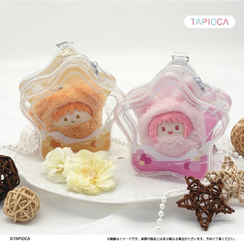 Tapioca Original Star-Shaped Marine Clear Pouch [Red]